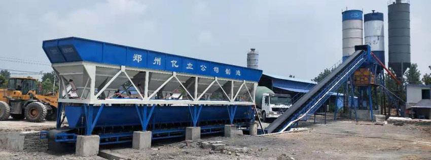 簡易hzs90攪拌站湖北施工工地